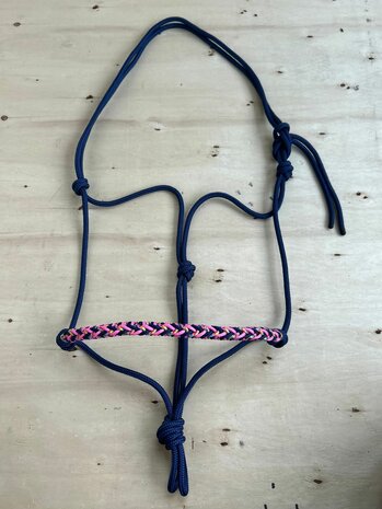 Touwhalster &quot;cherokee&quot; | FULL | Navy met roze/regenboog/navy