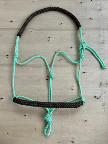 Touwhalster zacht neus en kopstuk | COB | Mint met bruin