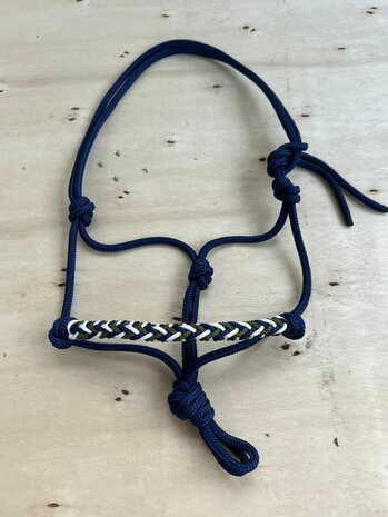 Touwhalster &quot;cherokee&quot;| MINI | Navy met navy/wit/mosgroen