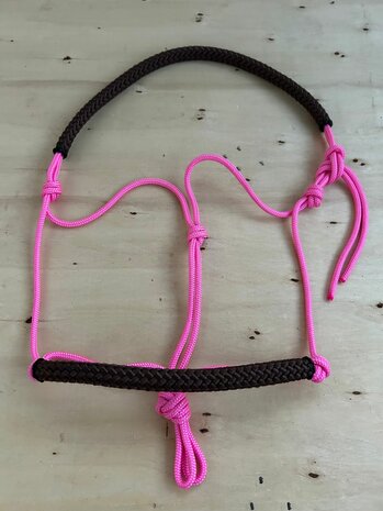 Touwhalster zacht neus en kopstuk| FULL | Roze met bruin