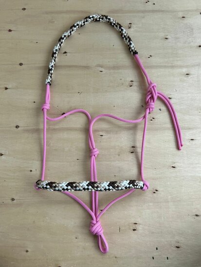 Touwhalster zacht neus en kopstuk | FULL | Babyroze met beige/wit/bruin